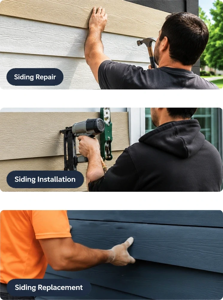 Siding repair, siding installation and siding replacement work by Sacramento Siding Pros in Sacramento, CA